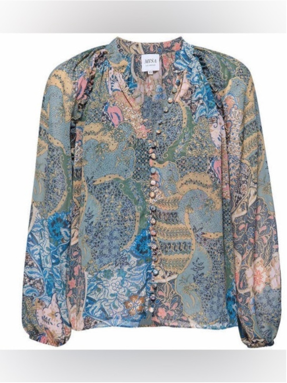 MISA LOS ANGELES KARAN TOP PATCHWORK BATIK